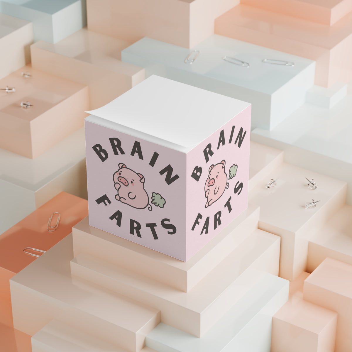 Brain Farts | Funny Sticky Note Cube