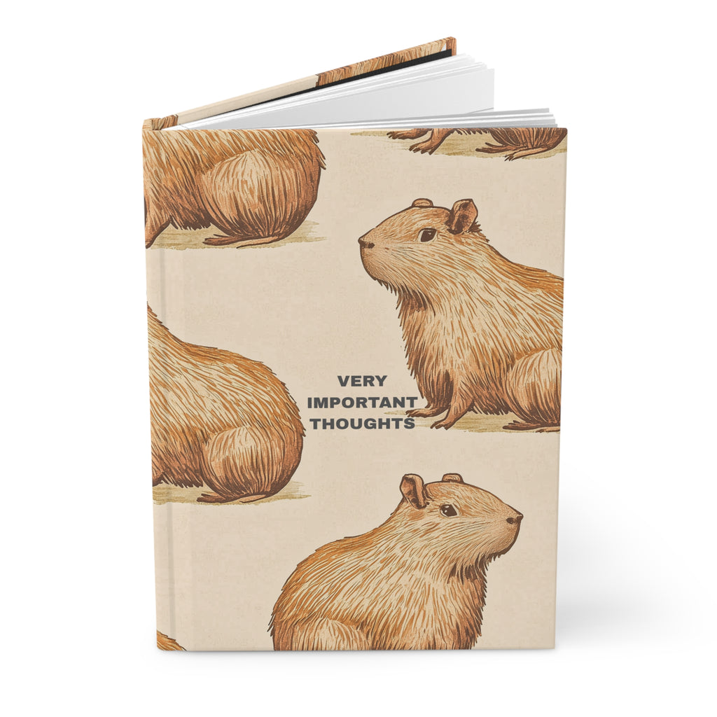 Very Important Thoughts | Capybara Hardcover Lined Journal