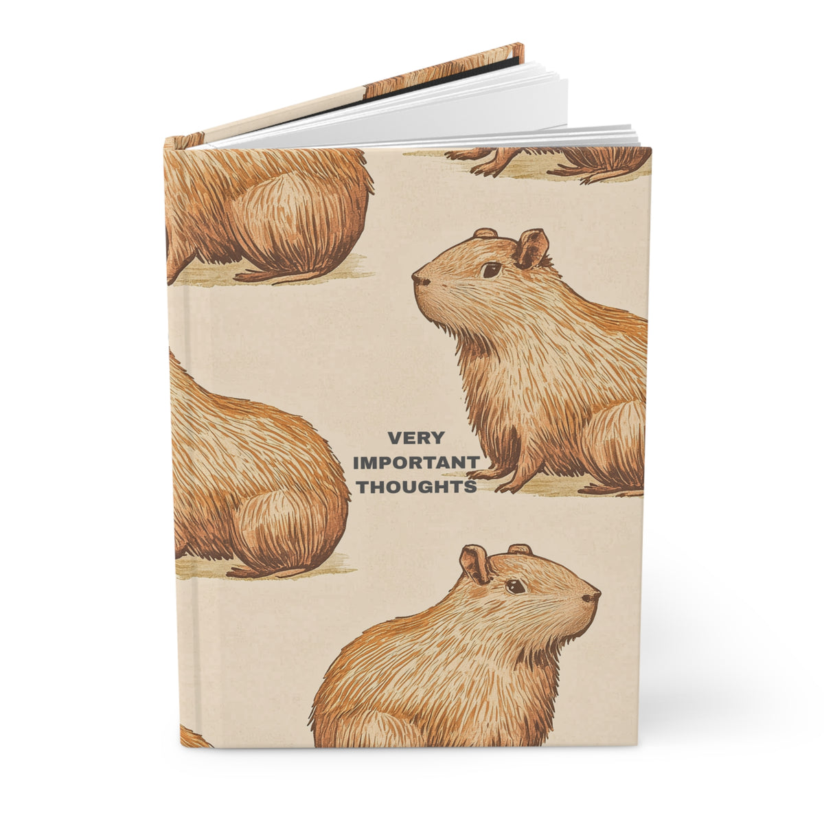 Very Important Thoughts | Capybara Hardcover Lined Journal